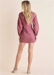 Balloon Sleeve Mini Dress Polignac