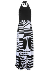 Twofer Maxi Dress Modern Abstract