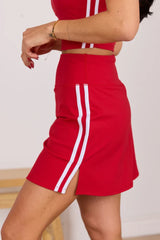 Daily Dash Cherry Red Active Skirt
