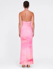 DENAE MAXI DRESS PINK FLORAL PINK BLOSSOM