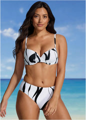 South Beach Push Up Top Sea Stripe