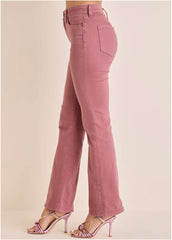Penelope Modern Flare Jeans Berry
