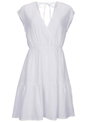 Tiered Cover Up Dress White