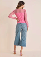 Dot Mesh Top Polignac