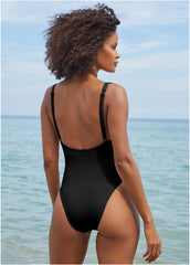 Maldives Plunge Swimsuit Black Beauty