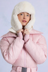 Faux Fur Trapper Hat in Ice