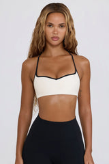Soft Active Sweetheart Neck Sports Bra in White