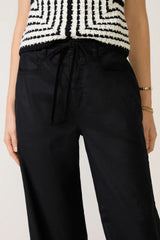 Joelle Stretch Linen Trouser with Tie Waist
