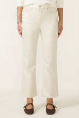 Lennon Cropped Bootcut Coated Jean