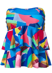 Ruffle Bandeau Tankini Top Living Art
