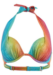 Shine Marilyn Push Up Halter Top Multi Color