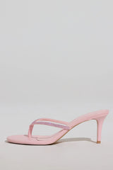 Heeled Sandal in Blush Pink
