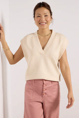 Eva Sleek V Neck Top