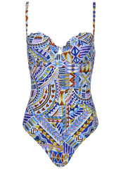 Bermuda Underwire Swimsuit Aztec Patchwork
