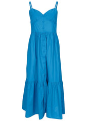 Button Front Maxi Blue