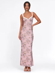 AMARAN DRESS PINK CAMO FLORAL