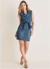 Whip Stitch Denim Mini Medium Wash