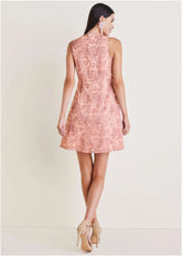 Lace Mini Dress Evening Sand