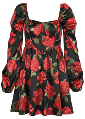 Corset Mini Dress Antique Roses