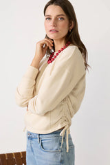 Dara Side Ruched Sweatshirt