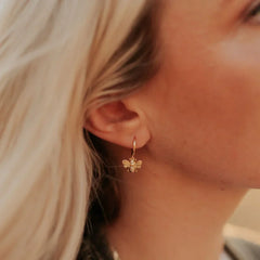 Honey Bee Hoop Earrings