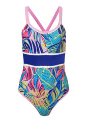 Diamond Stitch One Piece Summer Leaves
