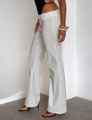 KITTIE PANT IVORY STRIPE