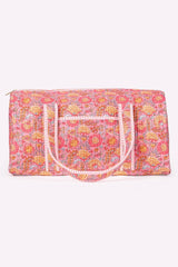 Avery Pink Floral Quilted Weekender SALE