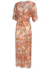 Twist Front Maxi Dress Leopard Trail