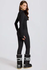 Thermal Base Layer Leggings in Black Leopard