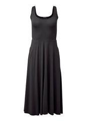 Midi Dress With Pockets Black