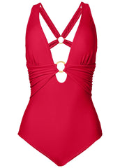 Barbados One Piece Swimsuit Red Hot