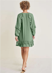 Ruffle Mini Dress Basil