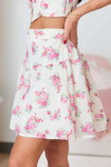 Jacqueline Floral Bow Skirt