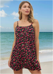 Crinkle Cover Up Dress Very Cherry