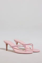 Heeled Sandal in Blush Pink
