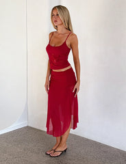 MARIANA SKIRT RED