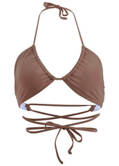 Ibiza Triangle Bikini Top Mahogany Shine