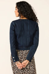 Collarless Trucker Jacket
