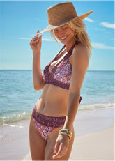 Triangle Halter Top Royal Mosaic