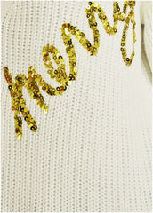 Merry Sequined Sweater Cloud Dancer
