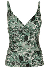 Paros Underwire Tankini Top Sketchy Palms