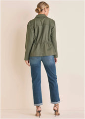 Twill Utility Jacket Olive