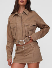 ZELIE JACKET NEUTRAL SANDBLAST WASHED TAN