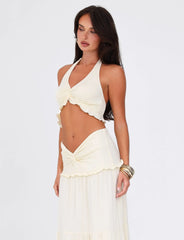 KATYA HALTER TOP WHITE CREAM