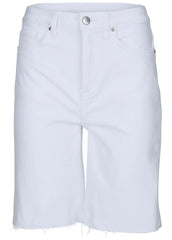 Brooke Denim Bermuda Shorts White
