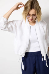 Noa Relaxed Linen Bomber