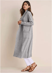 Cardigan Duster Medium Heather Grey