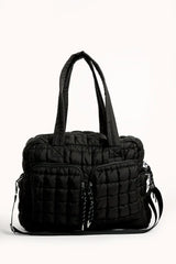 Haylie Black Quilted Weekender Bag