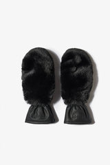 Faux Fur Gloves in Black